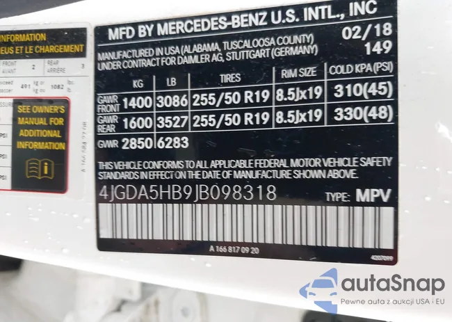 4JGDA5HB9JB098318: 42365463