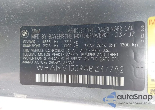 WBANV13598BZ47782: 42365490