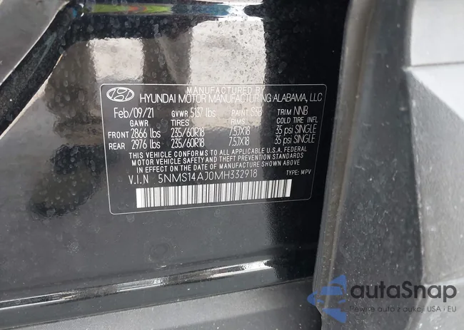 5NMS14AJ0MH332918: 42365534