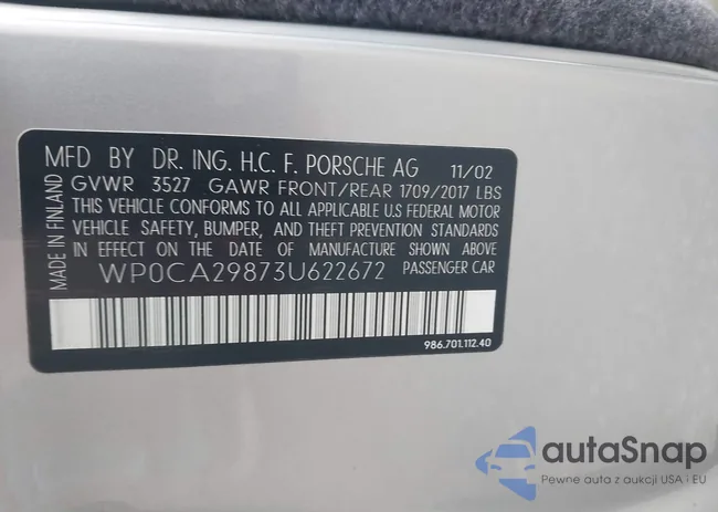 WP0CA29873U622672: 42365548