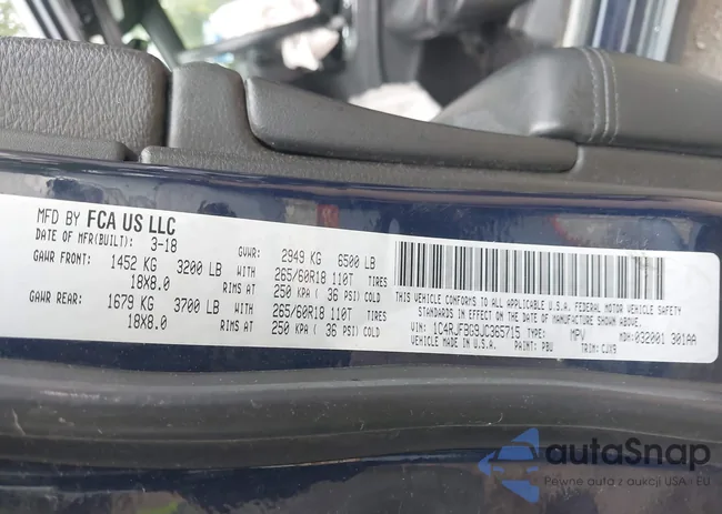 1C4RJFBG9JC365715: 42365624