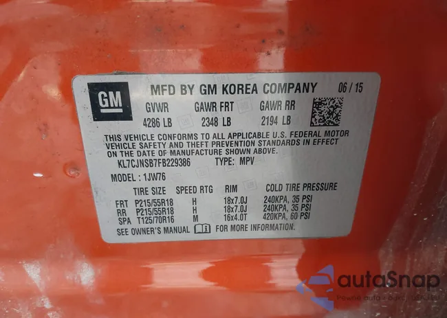 KL7CJNSB7FB229386: 42365663