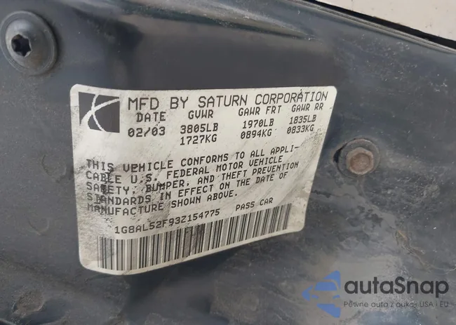 1G8AL52F93Z154775: 42364708