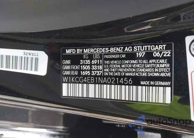 W1KCG4EB1NA021456: 42364733