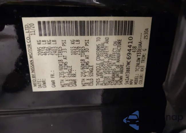 5N1AT3BB7MC694410: 42364770