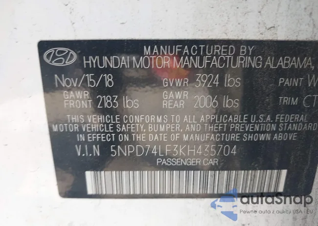 5NPD74LF3KH435704: 42364815