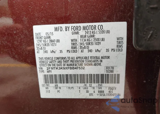 2FMTK3K9XFBB47532: 42364910