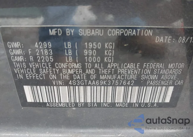 4S3GTAA69K3757642: 42364949