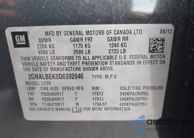 2GNALBEK0D6392046: 42364950