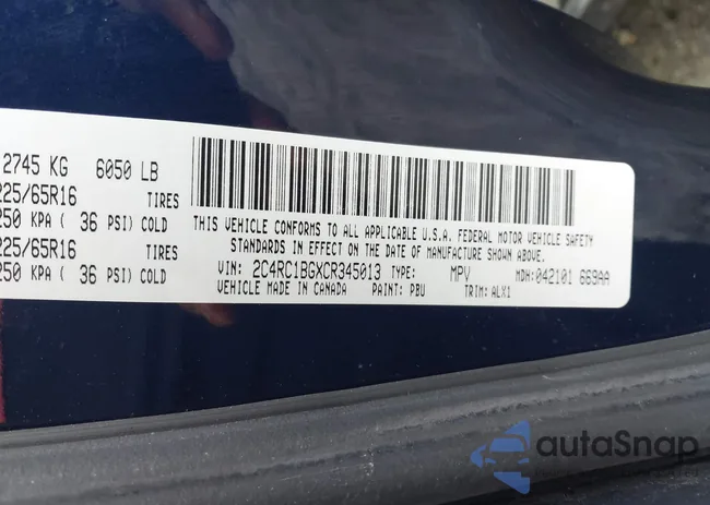 2C4RC1BGXCR345013: 42366199