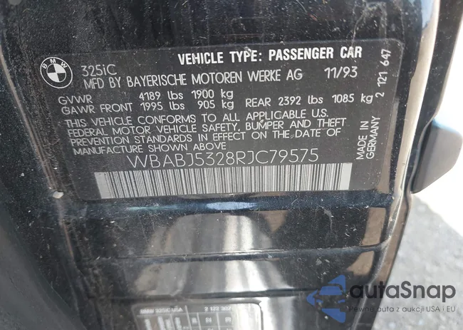 WBABJ5328RJC79575: 42366216