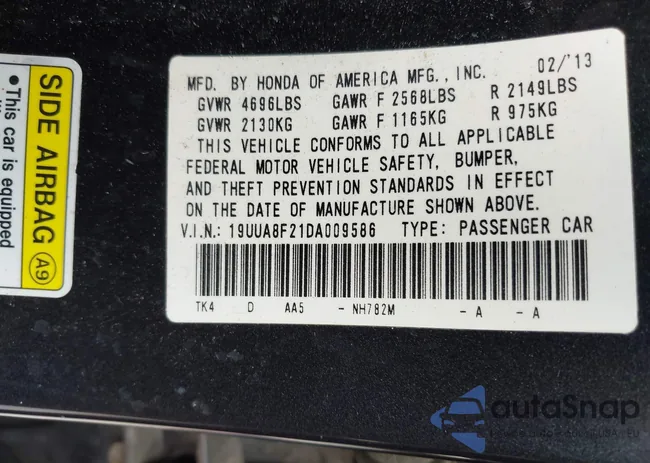 19UUA8F21DA009586: 42366220