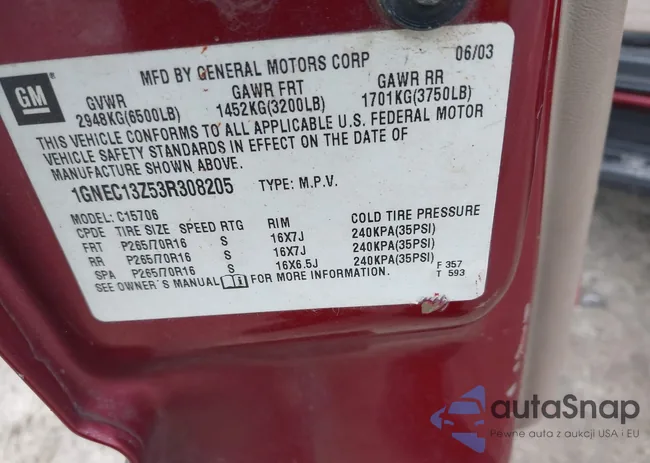 1GNEC13Z53R308205: 42366442