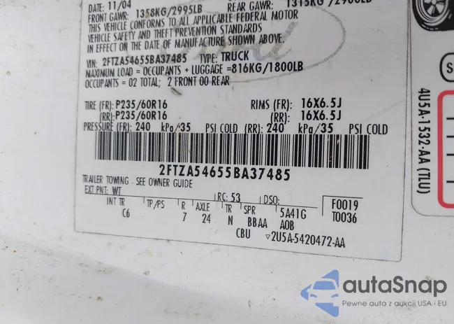 2FTZA54655BA37485: 42366467