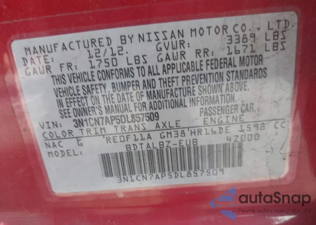 3N1CN7AP5DL857509: 42365726