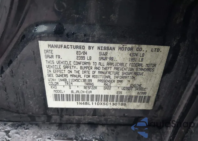 1N4BL11DX5C130189: 42365861
