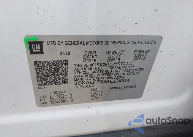 3GKALPEX3KL134814: 42365875