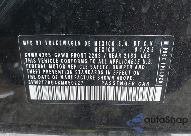 3VW2T7BU4SM050227: 42365904