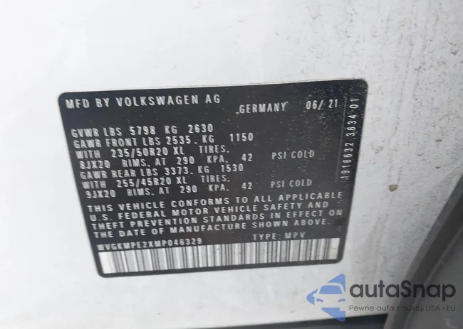 WVGKMPE2XMP046329: 42365953