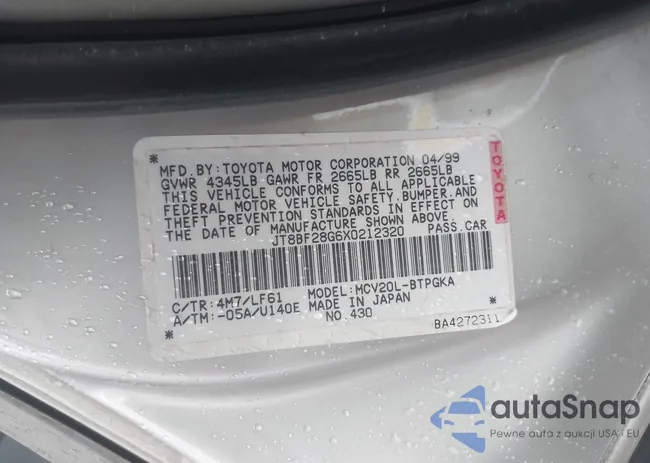 JT8BF28G6X0212320: 42366044