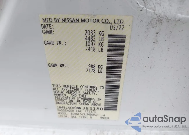 1N4BL4CW0NN385180: 42366054