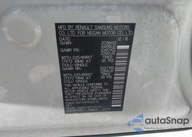 KNMAT2MT0HP532279: 42366067