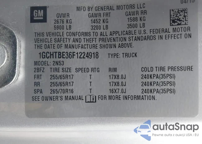 1GCHTBE36F1224918: 42366074