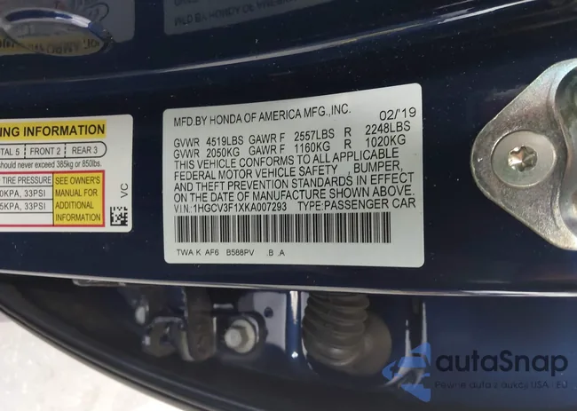 1HGCV3F1XKA007293: 42367211