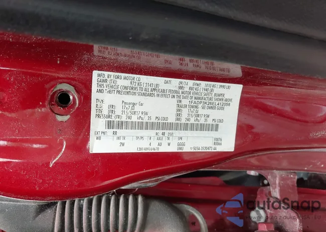 1FADP3K26EL412058: 42367220