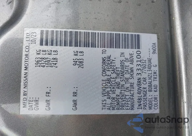 1N4BL4DV8RN333100: 42367229