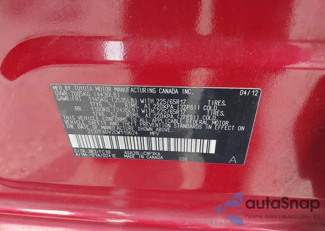 2T3ZF4DV2CW119624: 42367360