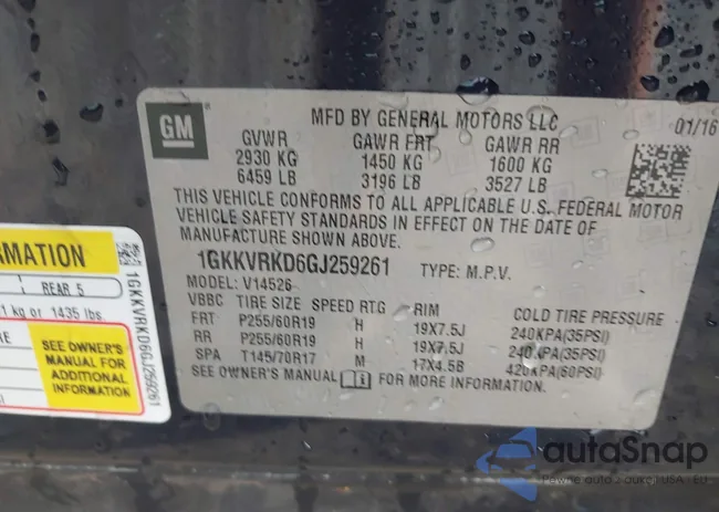 1GKKVRKD6GJ259261: 42367539