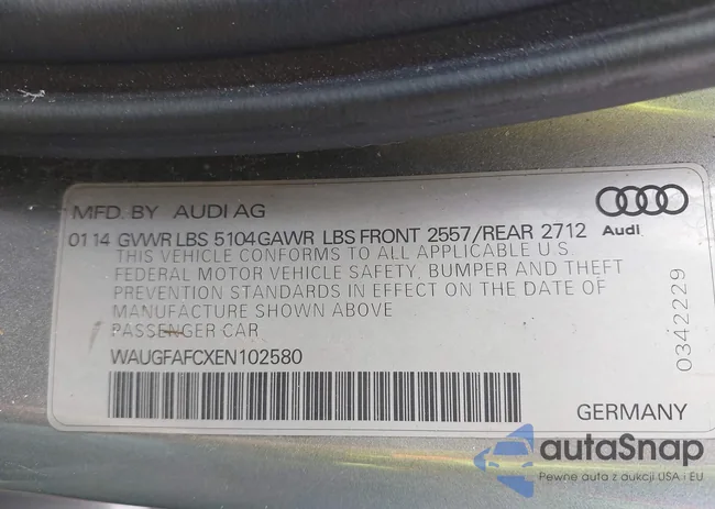 WAUGFAFCXEN102580: 42367625