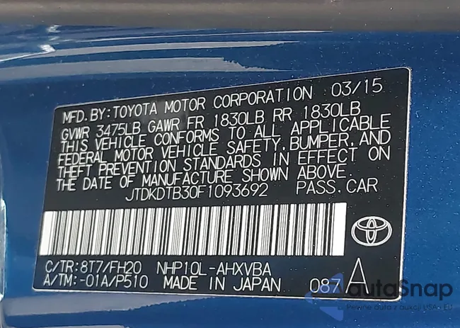 JTDKDTB30F1093692: 42366703