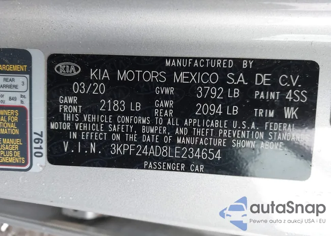 3KPF24AD8LE234654: 42366854