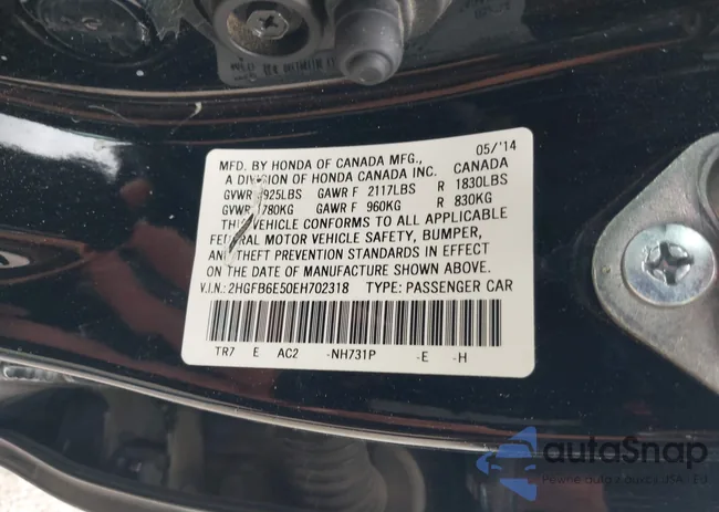 2HGFB6E50EH702318: 42366899