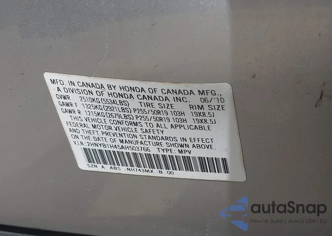 2HNYB1H45AH503766: 42367053