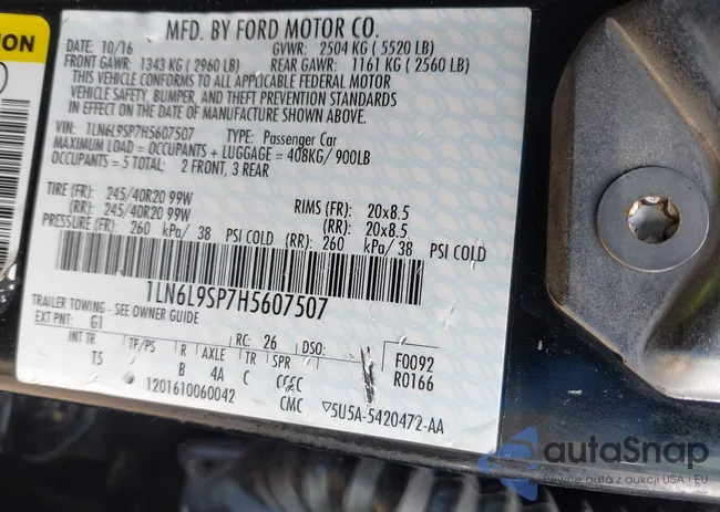 1LN6L9SP7H5607507: 42368167