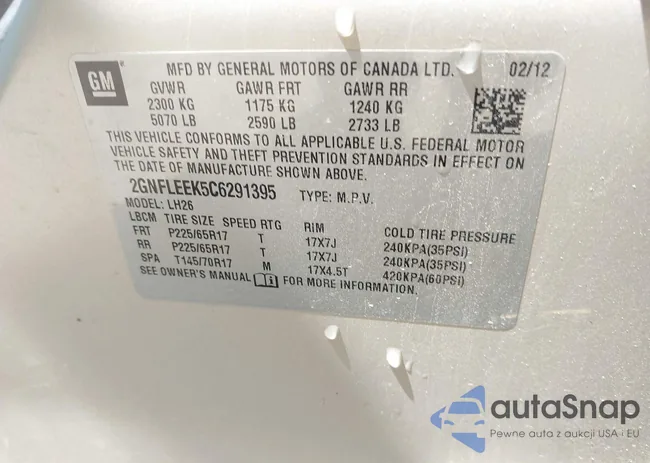 2GNFLEEK5C6291395: 42368223