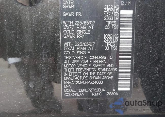 KNMAT2MV0FP524083: 42368234