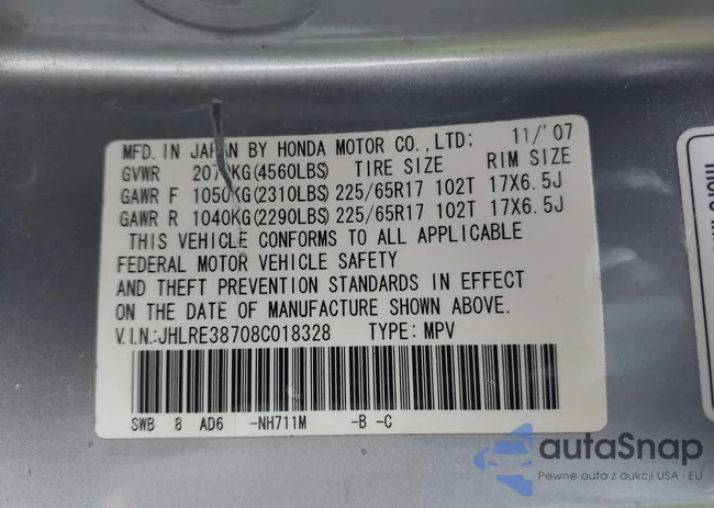 JHLRE38708C018328: 42368359