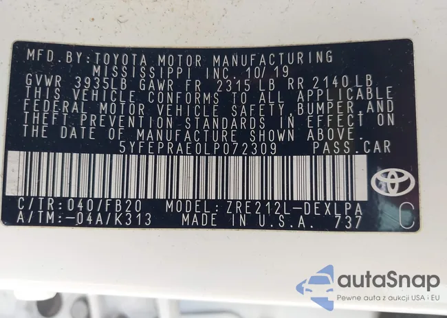 5YFEPRAE0LP072309: 42368554