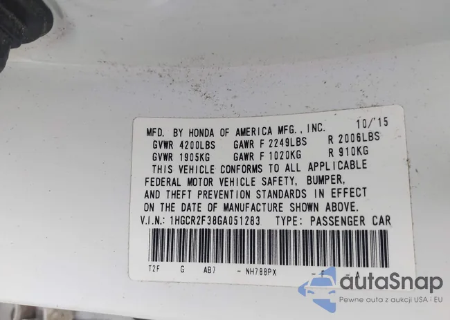 1HGCR2F38GA051283: 42368643