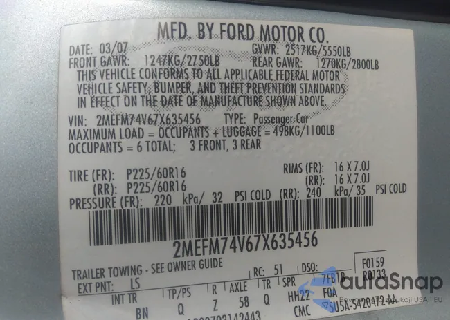 2MEFM74V67X635456: 42368668