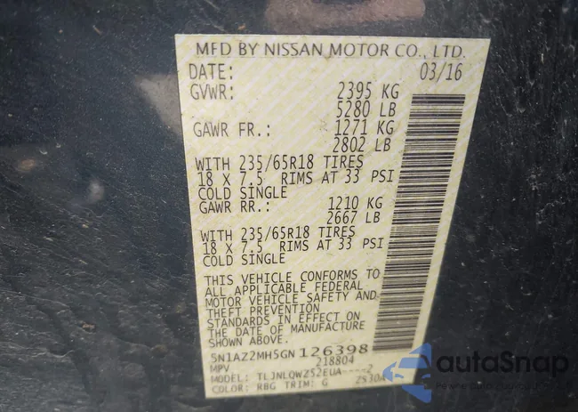 5N1AZ2MH5GN126398: 42368688