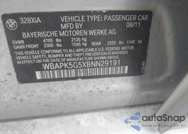 WBAPK5G5XBNN29191: 42367812