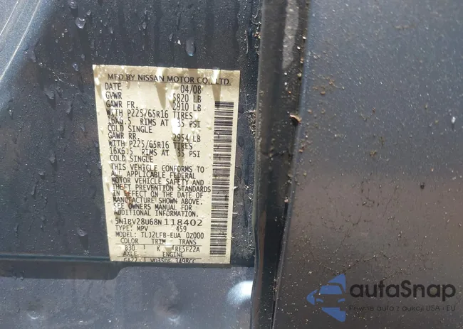 5N1BV28U68N118402: 42367895