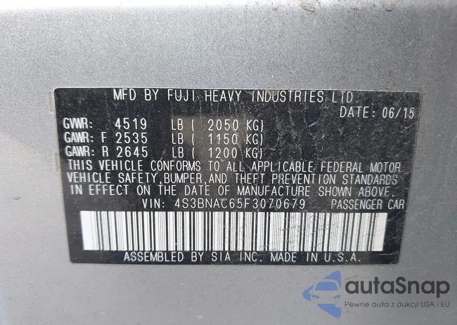 4S3BNAC65F3070679: 42367904