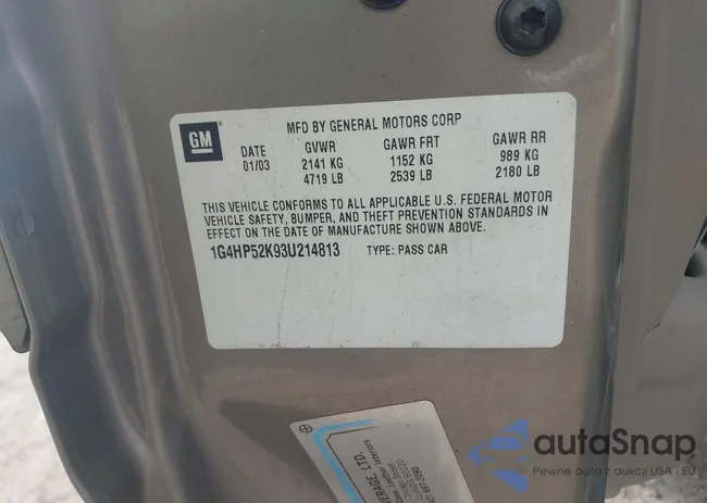 1G4HP52K93U214813: 42368052