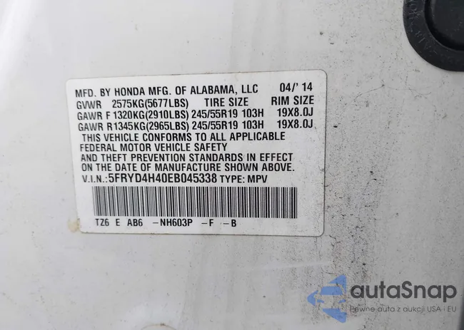 5FRYD4H40EB045338: 42369307